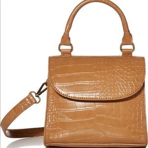 The Drop Diana Top Handle Crossbody Bag in camel